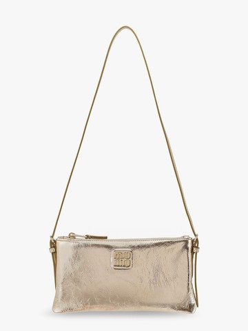 Laminated leather pouch with shoulder strap - MIU MIU - gender_Woman