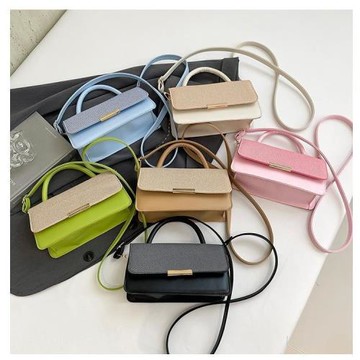 2025春季新款糖果色系女包手提包時尚潮流亮面單肩小包跨境流行包