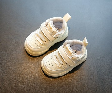 【NikoKids】軟底小童鞋/小童運動鞋/包鞋/米白色(NK680)