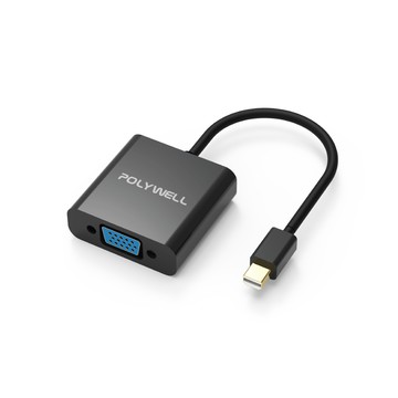 滿額現折180★【出清】POLYWELL 寶利威爾 MDP轉VGA 訊號轉換器 FHD 1080P MDP VGA 轉接線
