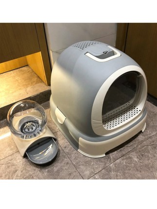 貓砂盆全封閉貓廁所抽屜式貓咪沙盤除臭防臭大號防外濺超大特大號【MJ10488】