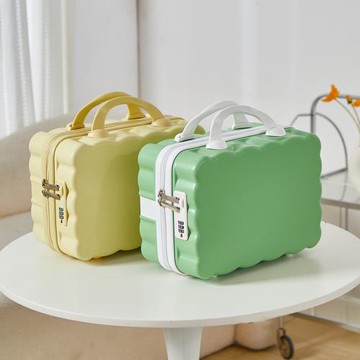 14寸手提小行李箱女化妝箱子卡通可愛密碼箱輕便迷你收納旅行皮箱