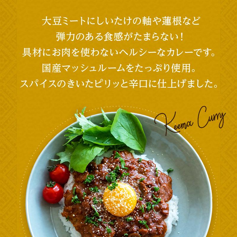 大豆ミート キーマカレー　大豆ミートのキーマ風カレー　森のきのこカレー きのこカレー レトルト