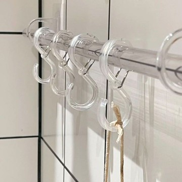 臺灣嚴選ins透明掛衣鈎輕奢防風S型卡扣掛鈎厠所廚房免打孔臥室門後掛鈎