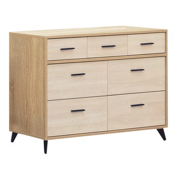 文創集 羅比斯4尺七抽鐵腳斗櫃-120x40x80cm免組