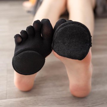 3雙 五指襪女純棉夏季薄款半截襪隱形高跟鞋襪子吸汗防痛半掌船襪