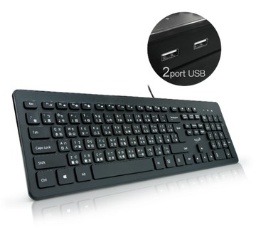 【文具通】停產 售完為止 Z5 薄膜式 雙孔 USB HUB 生活防潑水 有線 鍵盤 E-PCG213【領券滿額再折千12/31止】