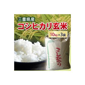 コシヒカリ 玄米 10kg×3袋（小袋 小分け） 令和5年産  新米  三重県産 米 お米 コメ 10キロ 30ｋｇ