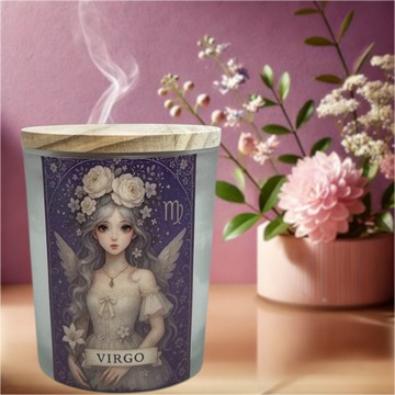 處女座 招財精油 清晰聚焦 穩步聚財 提升財運能量調香精油燭杯