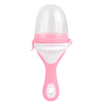 Bebelock 奶嘴水果棒 直握型 4個月以上寶寶適用  粉色 + 白色 + 透明色  1個