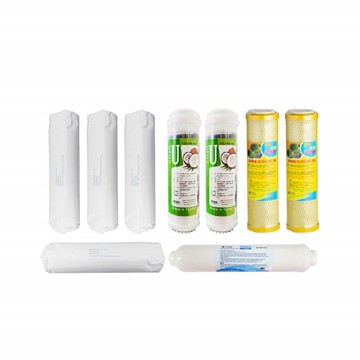 活性碳濾心 10吋 高級進口濾芯套組(9入)