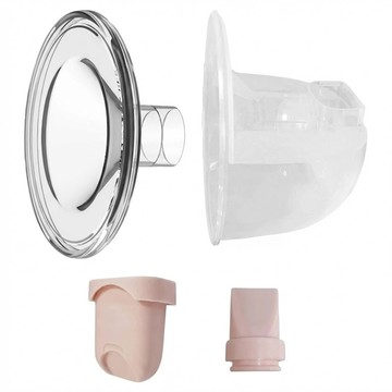 YOUHA 優合 穿戴式隱形吸乳器專用配件組 適用於GEN 2 28mm 含集乳杯+矽膠喇叭罩+矽膠隔膜+鴨嘴閥門  透明色  1組