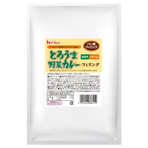 ハウス食品　とろうま野菜カレーフィリング　1ｋｇ×6個