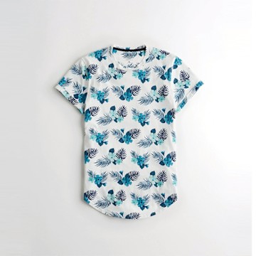 Hollister 海鷗 HCO 熱銷印刷碎花圖案短袖T恤-白色