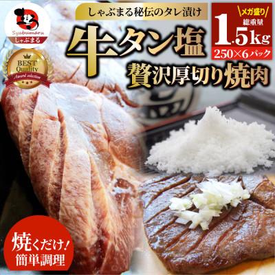 ふるさと納税 三木町 牛タン焼肉 秘伝の塩ダレ漬け 総重量 1.5kg(250g×6)《専門店の味》