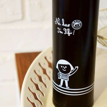 FiFi輕巧保溫瓶－FiFi加油GOGO! (黑)