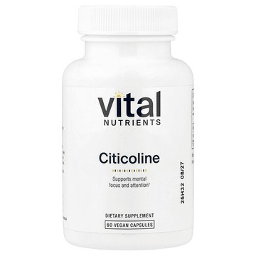 Vital Nutrients, 胞磷膽鹼，60 粒素食膠囊