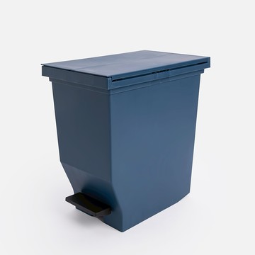 Home Zone 雙開腳踏式垃圾桶 19L 午夜藍