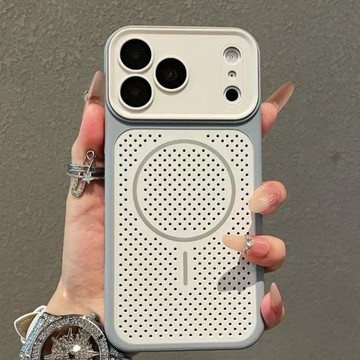 iPhone18 蜂窩 網孔 散熱 保護殼 磁吸 防摔 手機殼 適用 17 16 15 pro 14 13 12 max