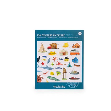 法國 Moulin Roty 探索世界-海陸世界貼紙(154張)