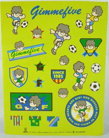 【震撼精品百貨】GIMMEFIVE Sanrio 足球/棒球小子 貼紙 淺綠  震撼日式精品百貨