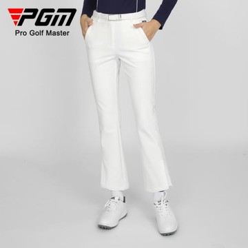 新款韓式高爾夫褲子女春季微喇叭褲九分褲薄款休閑運動紅色長褲