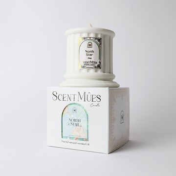 月與星辰 Mucha 極星 精油香氛大豆蠟燭150g (松脂木質調)