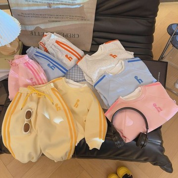 🎀biubiu童裝🎀【刺繡套裝】兒童套裝新款兒童洋氣衛衣春裝大童春季運動童裝