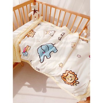 嬰兒被子秋冬季純棉兒童新生兒寶寶小被子四季通用蓋毯豆豆絨被