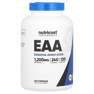 Nutricost, 表現，必需胺基酸，1200 毫克，240 粒膠囊（每粒膠囊 600 毫克）