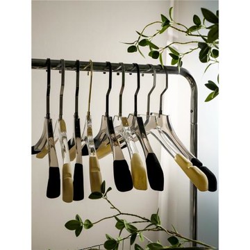 亞克力衣架高檔婚紗皮草專用羊絨無痕大衣掛女裝透明水晶衣撐褲夾