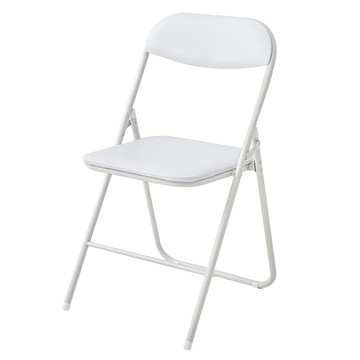 COMET 柔和 PU皮革 基本款 折疊椅  白色  1個