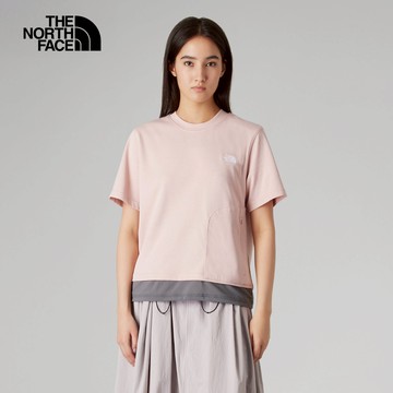 The North Face北面UE女款粉色舒適短袖T恤｜8CMALK6
