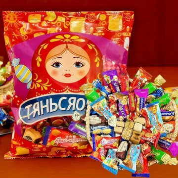 俄羅斯風味糖果 俄羅斯巧克力 高端巧剋力牛奶夾心糖果 混裝糖果 喜糖 宴席糖 新年巧克力