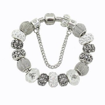 串珠手鍊 手環-歐美時尚精美百搭水晶飾品情人節生日禮物女配件3色73kc420【獨家進口】【米蘭精品】