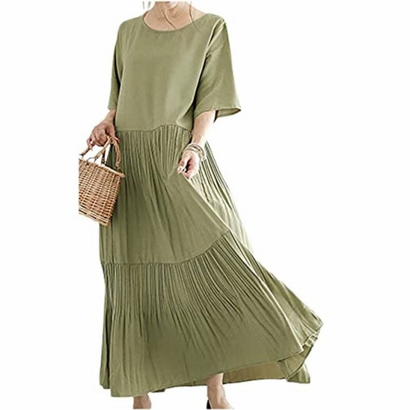 エムエルーセ プリーツワンピース ノースリーブ 半袖 ロング きれいめ ミモレ丈 パーティー リゾート 夏 可愛い 旅行用 トラベル コ 通販 Lineポイント最大0 5 Get Lineショッピング