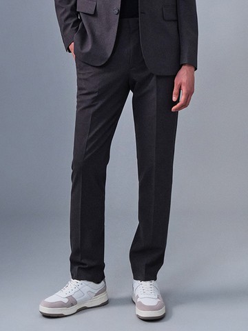 Classic Polyester Suit Pant - Gray