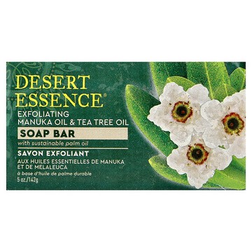 Desert Essence, 麥盧卡油和茶樹油去角質塊皁，5 盎司（142 克）