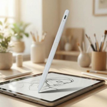 【AP31W靜謐白】iPad專用款 燈號顯示防誤觸主動觸控筆