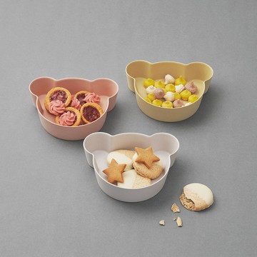 日本 Tak BIO Kids Dish淺碗點心碗/碗蓋組合(3色) - 黃色-碗+碗蓋