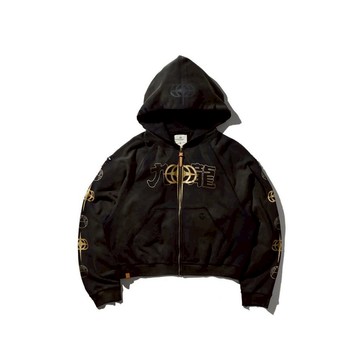 GRS x TRIPLET DISTRESSED ZIP-UP HOODIE / Tyson Yoshi TRIPLET