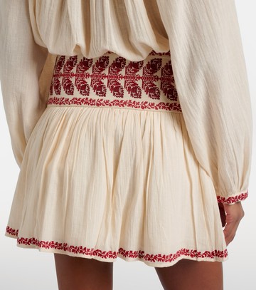 Marant Etoile Picadilia embroidered cotton miniskirt