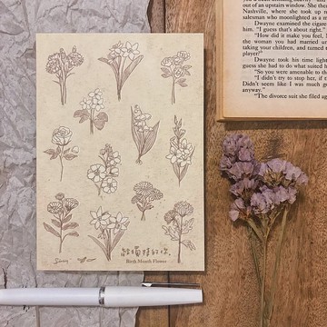 明信片 | 誕生花  (3張1組)