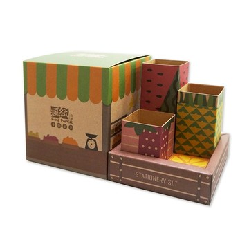 Stationery-Sweet Fruit 風和日麗冰果室文青筆筒組 | 文具 便條