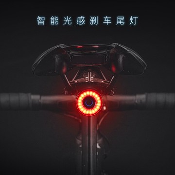 洛克兄弟自行車尾燈智能感應剎車燈山地公路車夜騎警示燈騎行裝備 618年終鉅惠