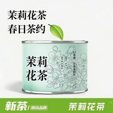 茶葉 茶包【茶香濃郁】正宗茉莉花茶2024新茶濃香型茉莉飄雪茶葉明前綠茶散裝罐裝口糧茶