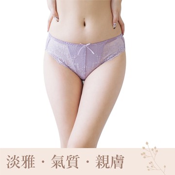 內褲/ 紫韻 舒適透氣 透氣網 蕾絲拼接 U6626  波波小百合台灣製