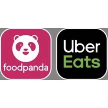 [BJ商城］🇹🇼大小張貼紙外送品牌 foodpanda熊貓 UberEats3M貼紙 汽機車安全帽