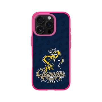 iPhone 16 Pro Clear 粉漾桃 - 職棒-中信兄弟 Brothers - 2024總冠軍紀念款-王者之象(鋼鐵藍)