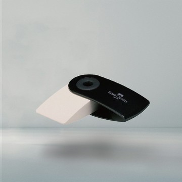 Faber-Castell L吊掛塑膠擦-黑色-2入(原廠正貨)